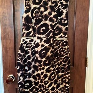 Calvin Klein animal print cocktail dress